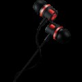 Stereo earphones with microphone, 1.2M, red...